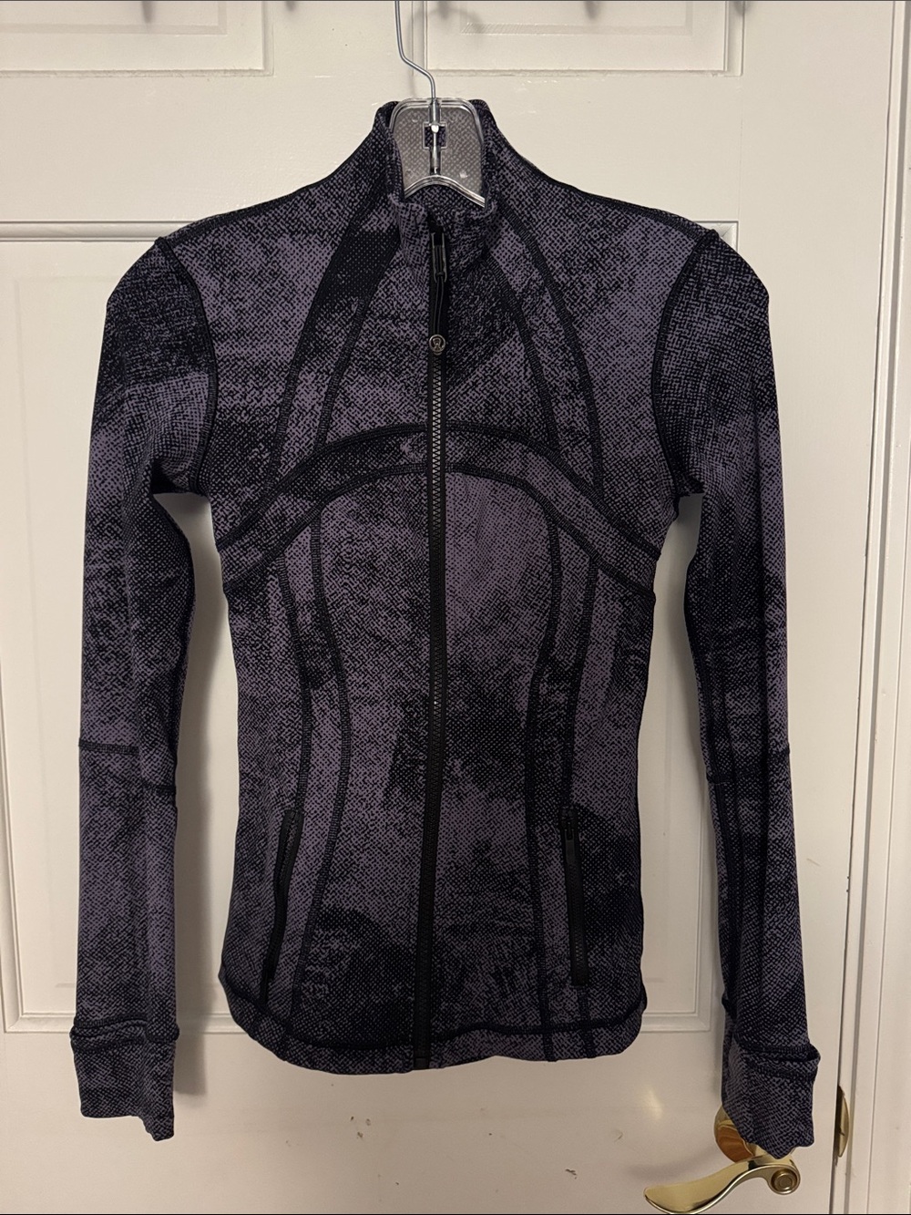 Lululemon Define Jacket Black and Purple Zip-Up